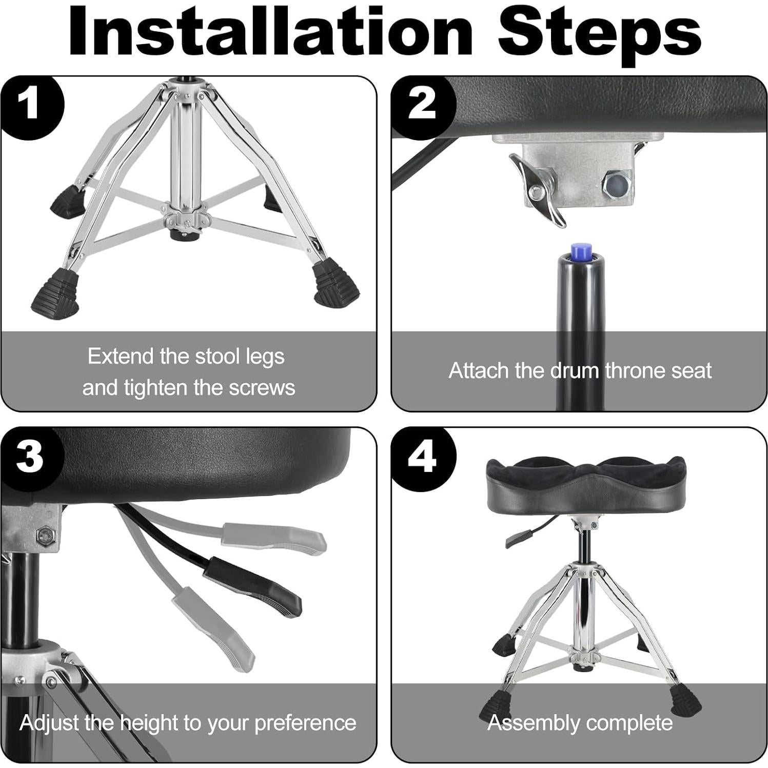 Trono Hidráulico ROWELL Ajustable 3D Negro 7.06 kg