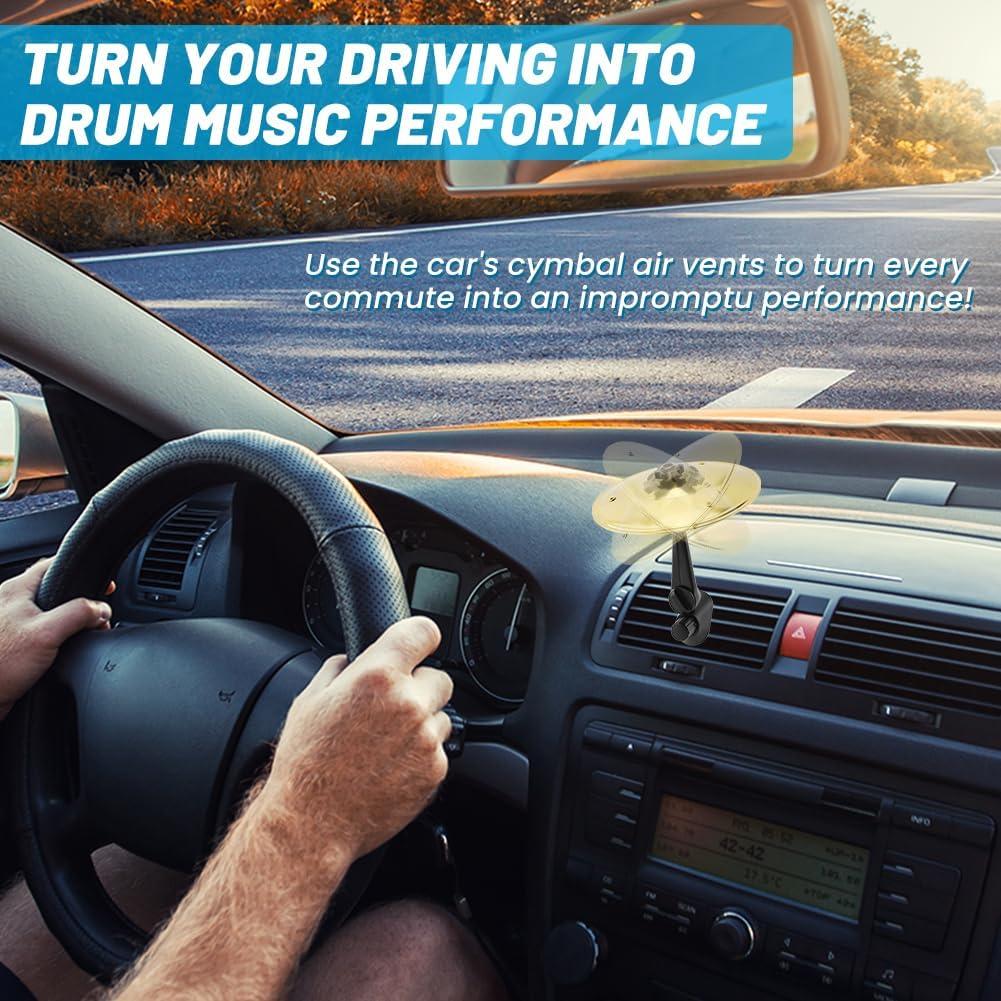 Cymbal de Aire para Auto Oro - Mini Platillo Musical Compacto