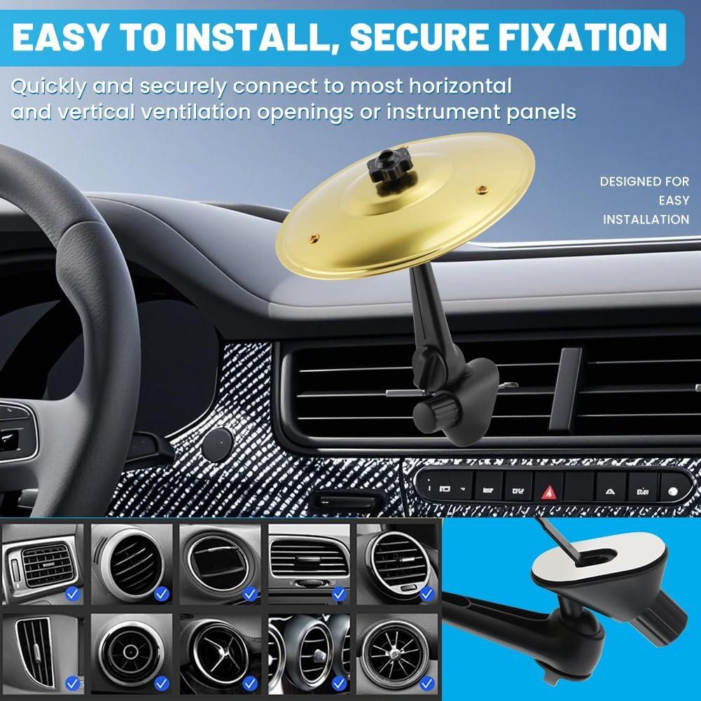 Cymbal de Aire para Auto Oro - Mini Platillo Musical Compacto