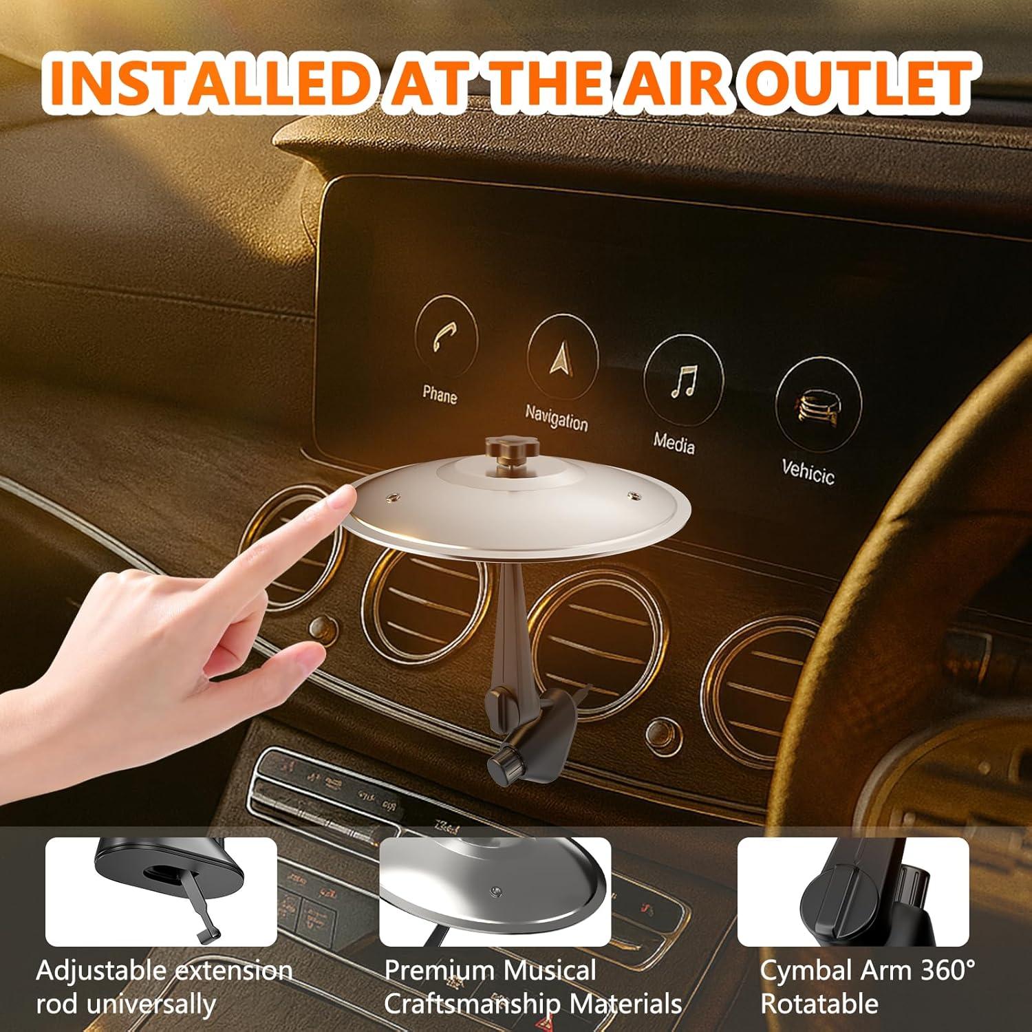 Cymbal de Aire para Auto RXT112 - Mini 14 cm Plata