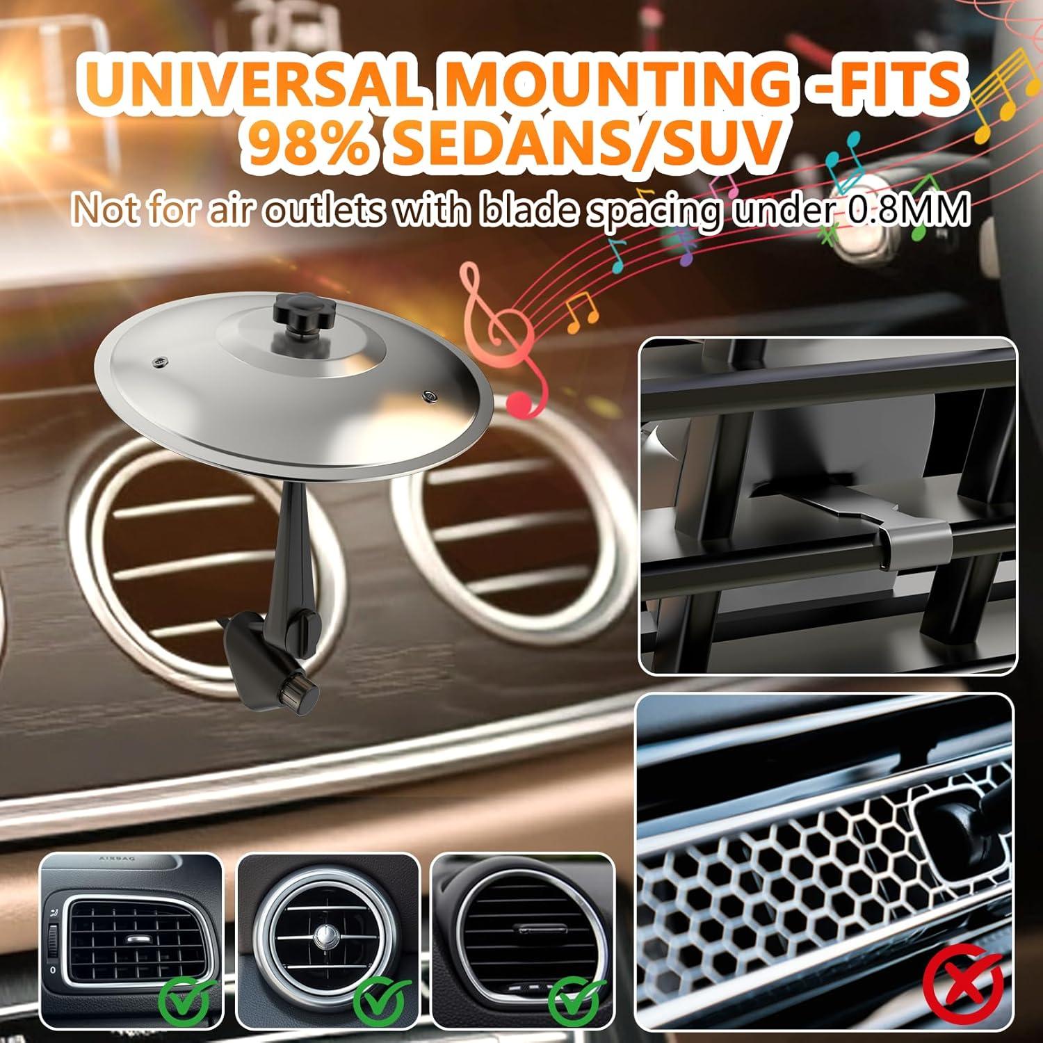 Cymbal de Aire para Auto RXT112 - Mini 14 cm Plata