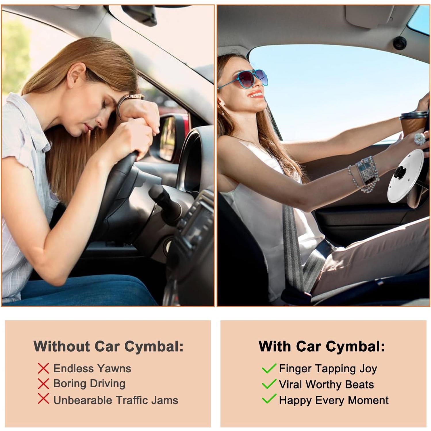 Cymbal de Coche Plata CCAV-S - Mini Instrumento de Percusión