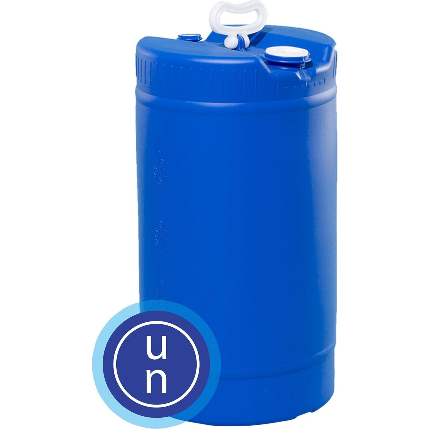 Tambor de Plástico Azul 15 Galones Air Sea Containers - Cerrado con Tapa de Tornillo