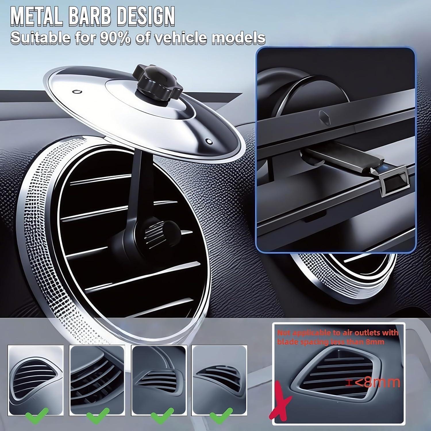 Mini Platillo de Ventilación de Auto ZAGEVIVIN Plata