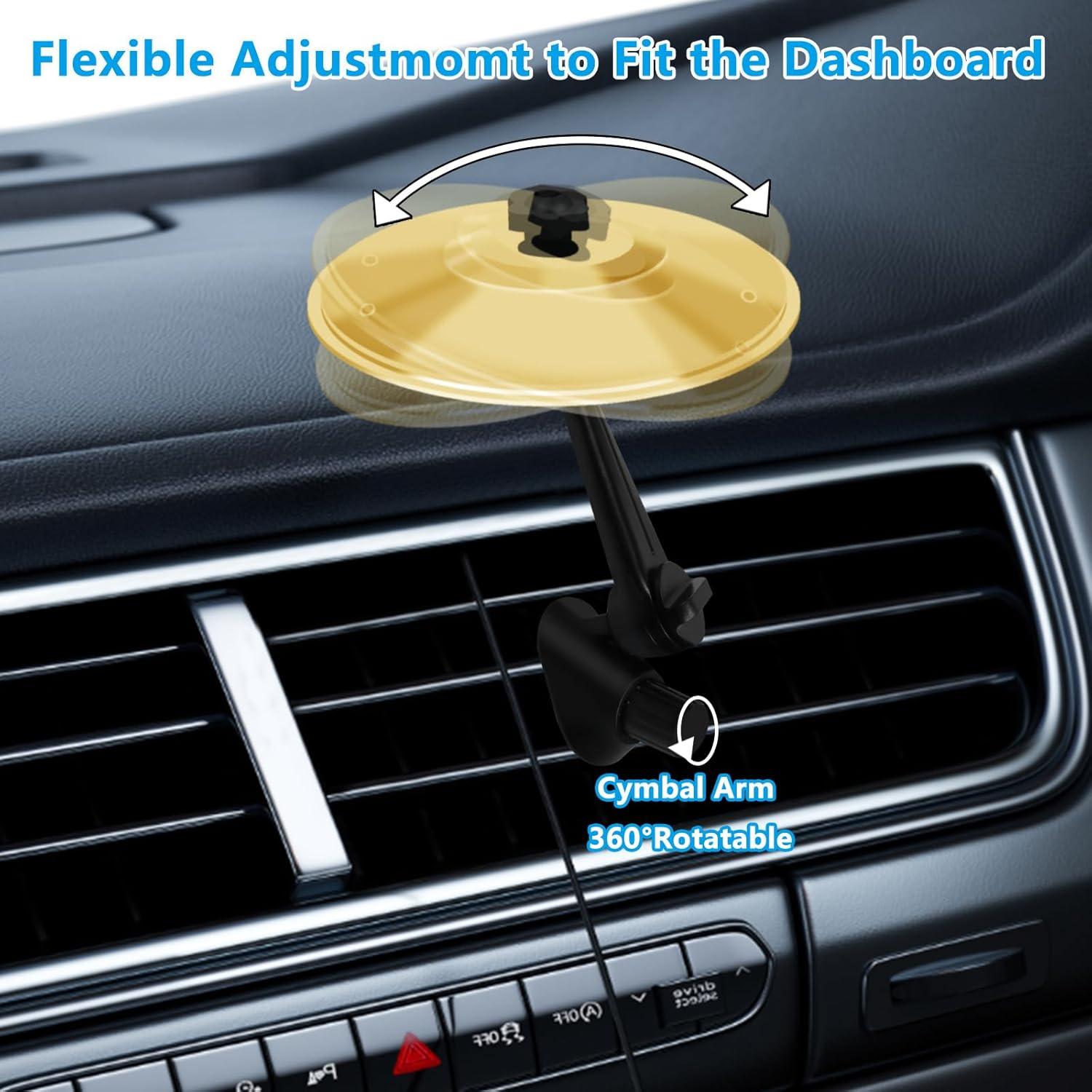 Platillo de Choque para Auto Mini Oro - Gadget Musical para Vehículos