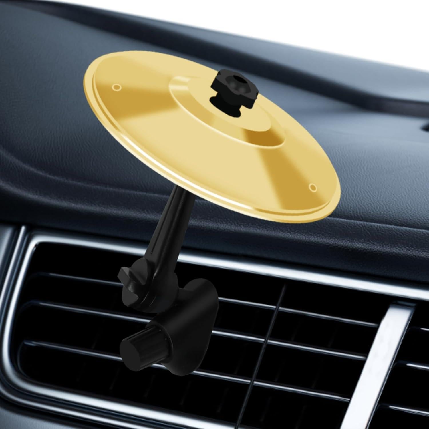 Platillo de Choque para Auto Mini Oro - Gadget Musical para Vehículos