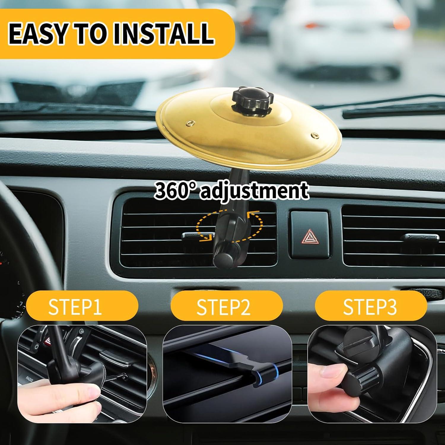 Platillo de Tambor para Coche - Mini Platillo Oro Ajustable