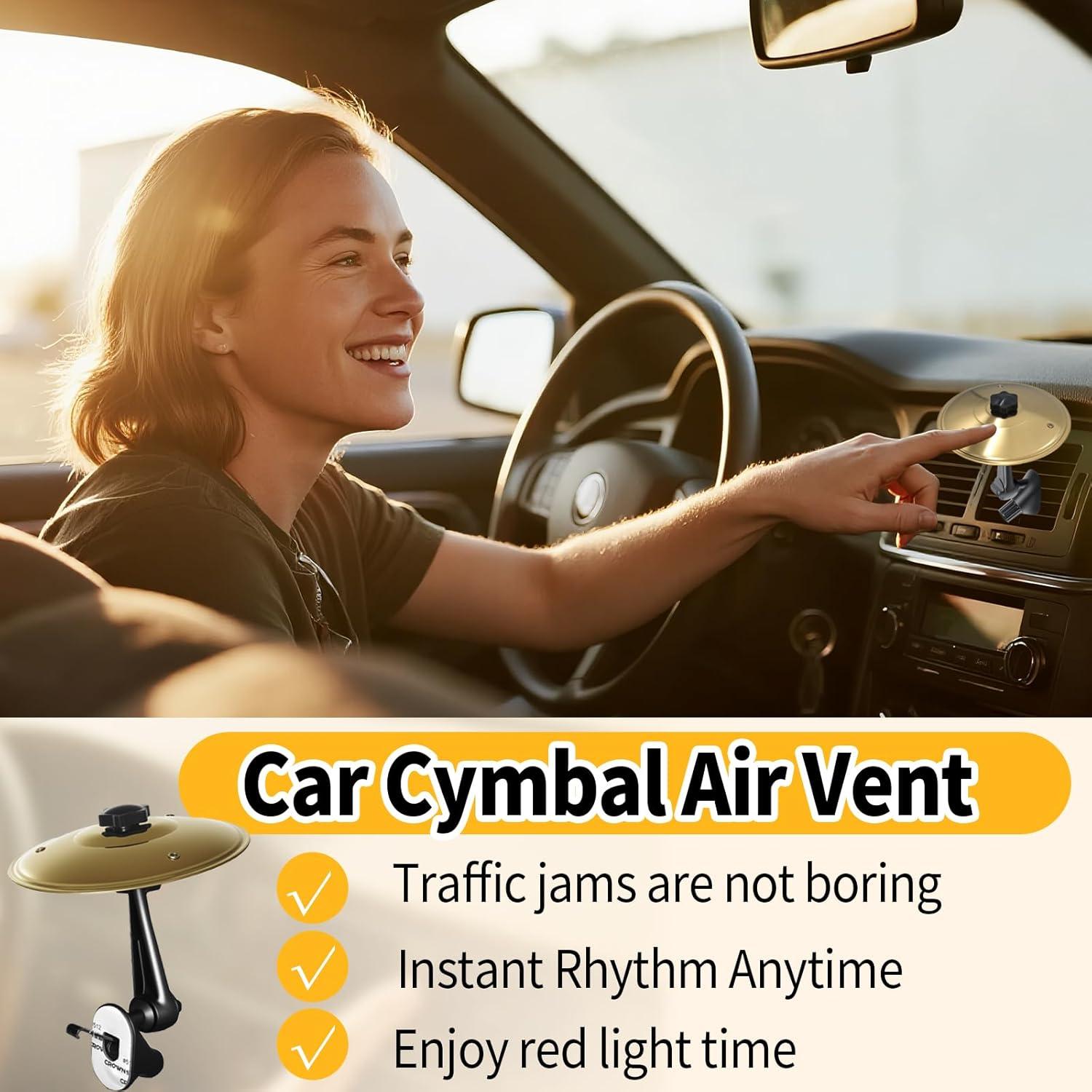 Platillo de Tambor para Coche - Mini Platillo Oro Ajustable
