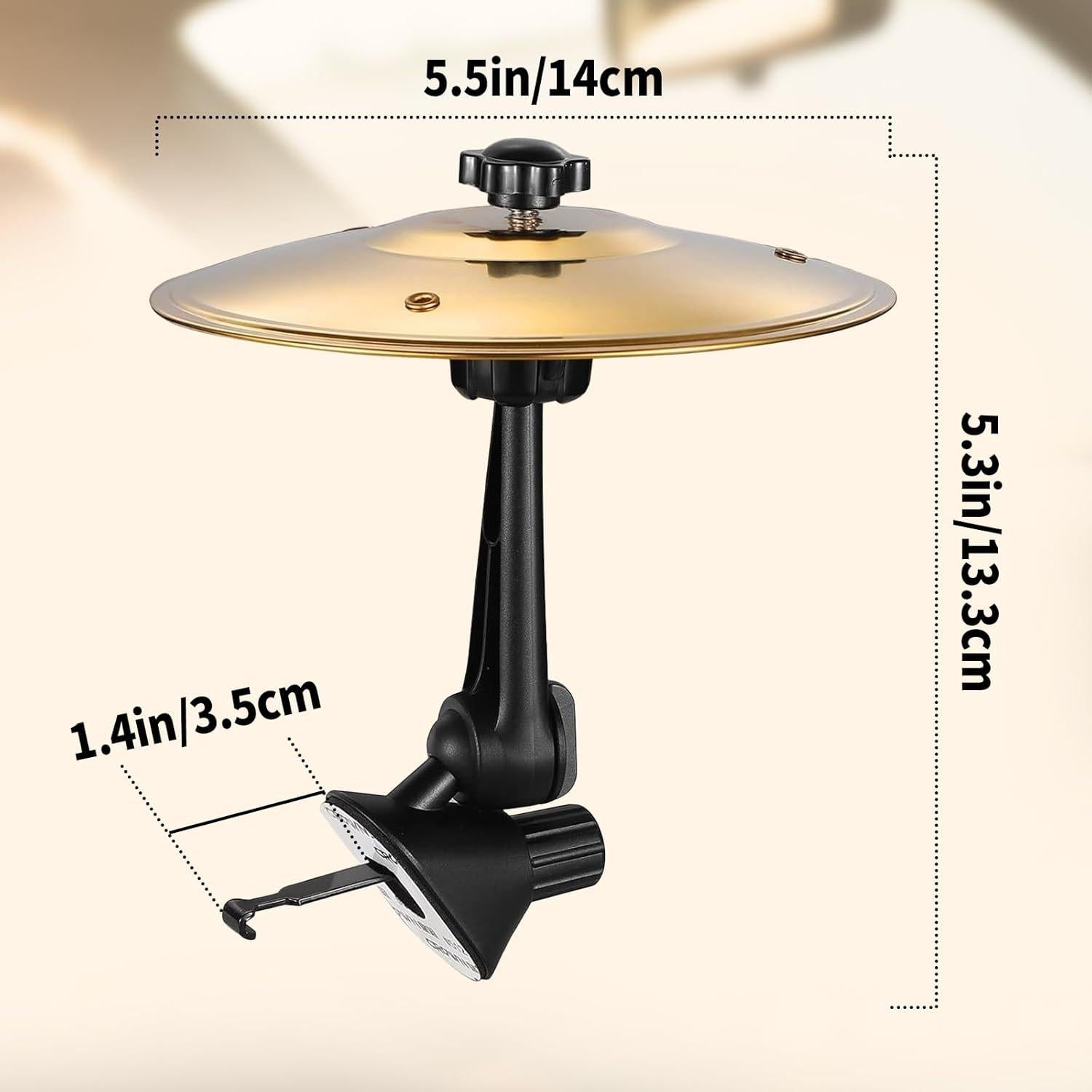 Platillo de Tambor para Coche - Mini Platillo Oro Ajustable