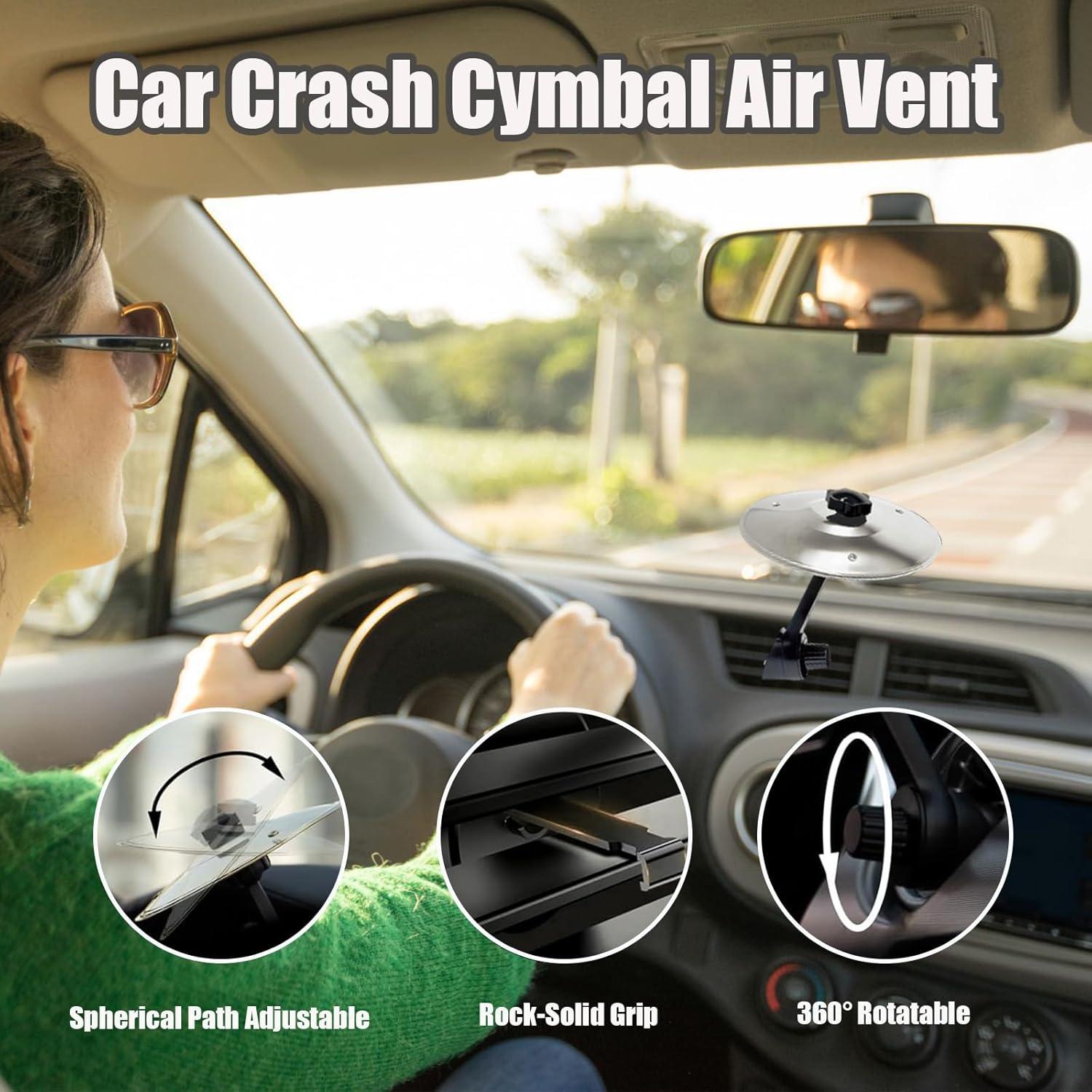 Cymbal de Choque para Auto Ventilación Plata - Mini Cymbal Clip-On