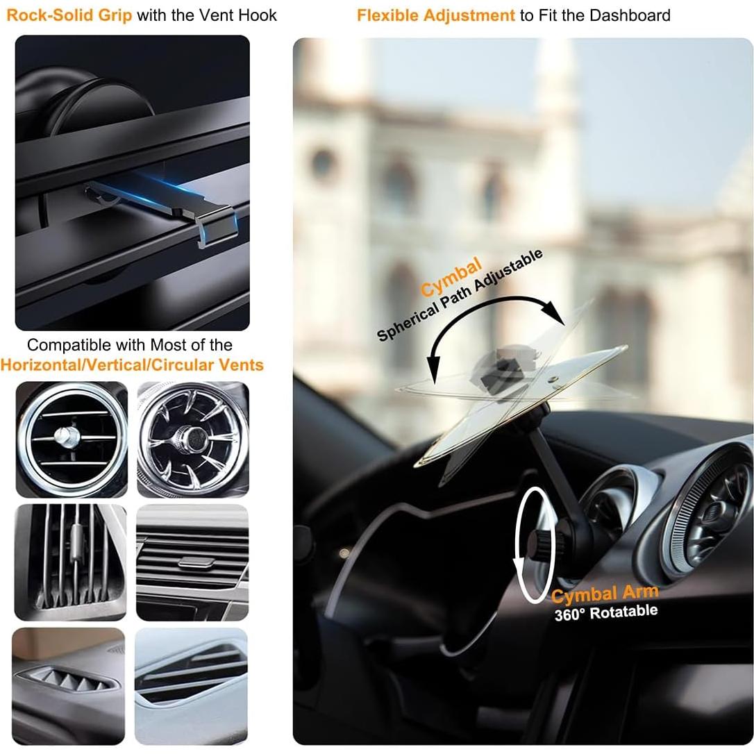 Mini Platillo de Ventilación para Auto CARZY - Plata, 2 Pcs