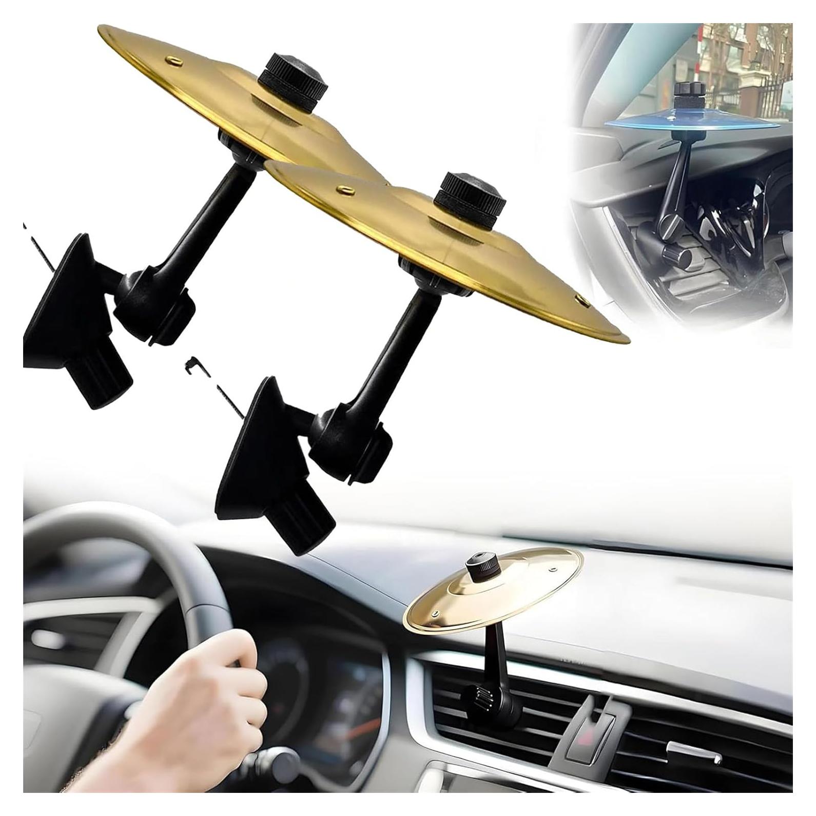 Cymbal de Coche ZWFDC Mini Percusión Ventilación Dorado 2 Pcs