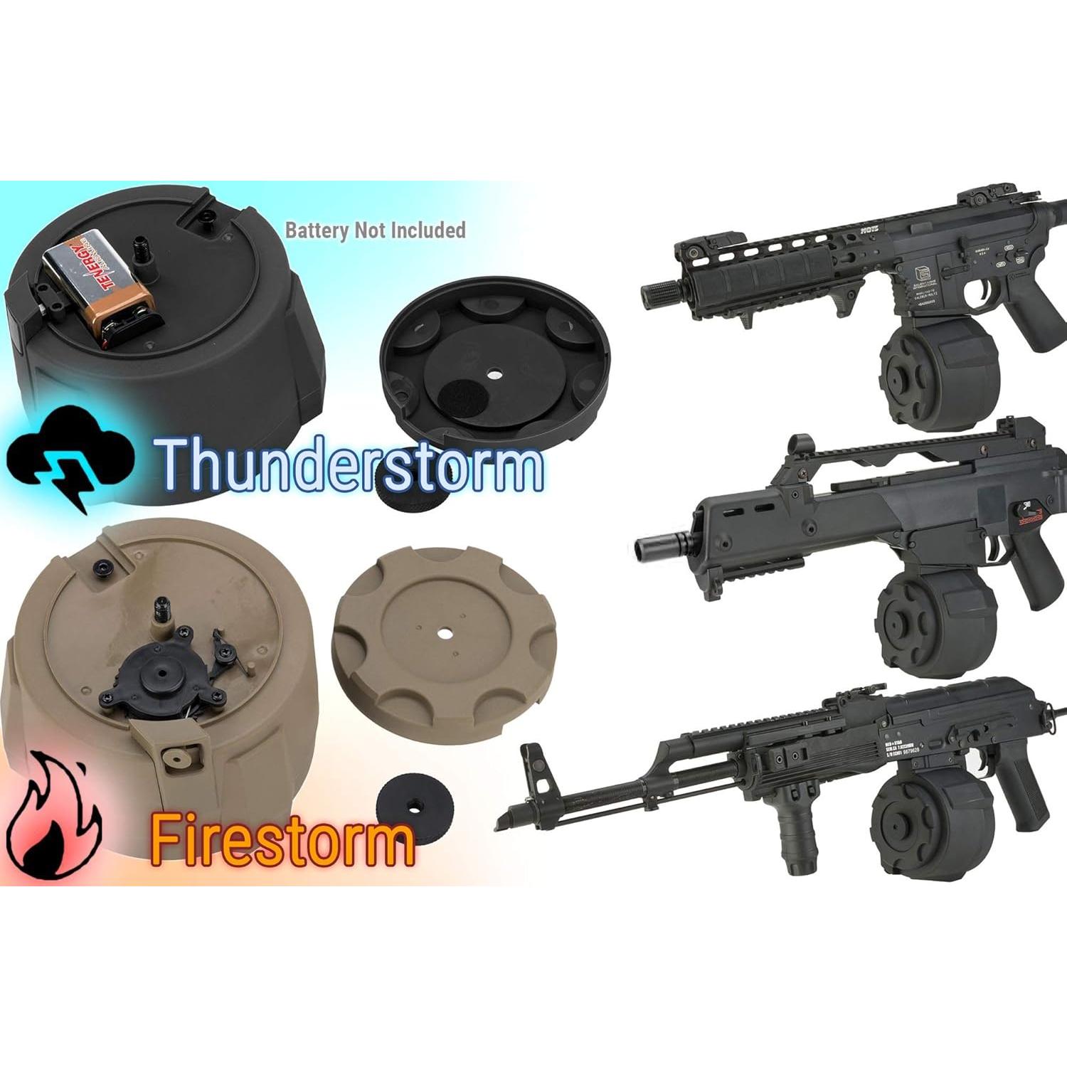 Cargador de Tambor Airsoft Angel Custom Firestorm 1500 Rondas AUG