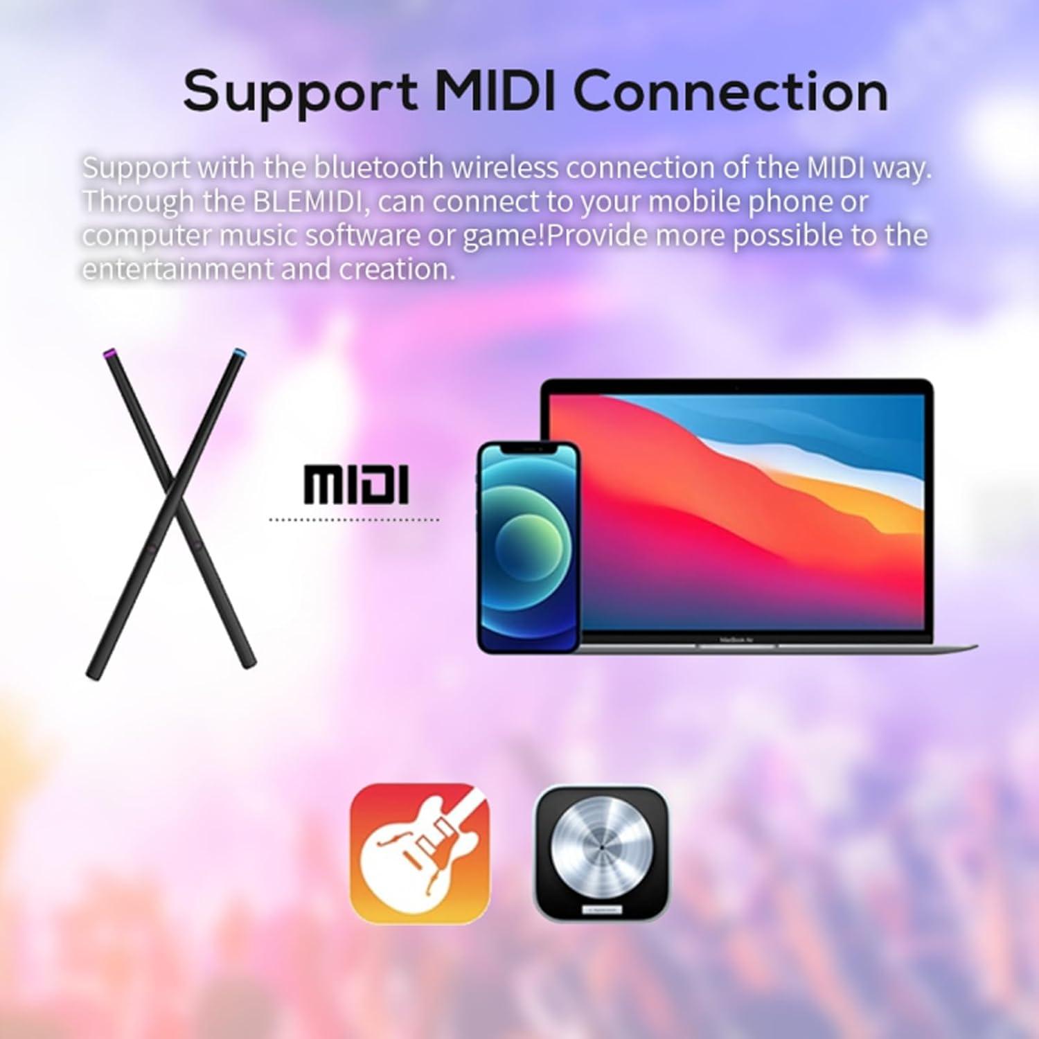 Juego de Batería Electrónica Portátil HyperDrum - Detección de Vibración