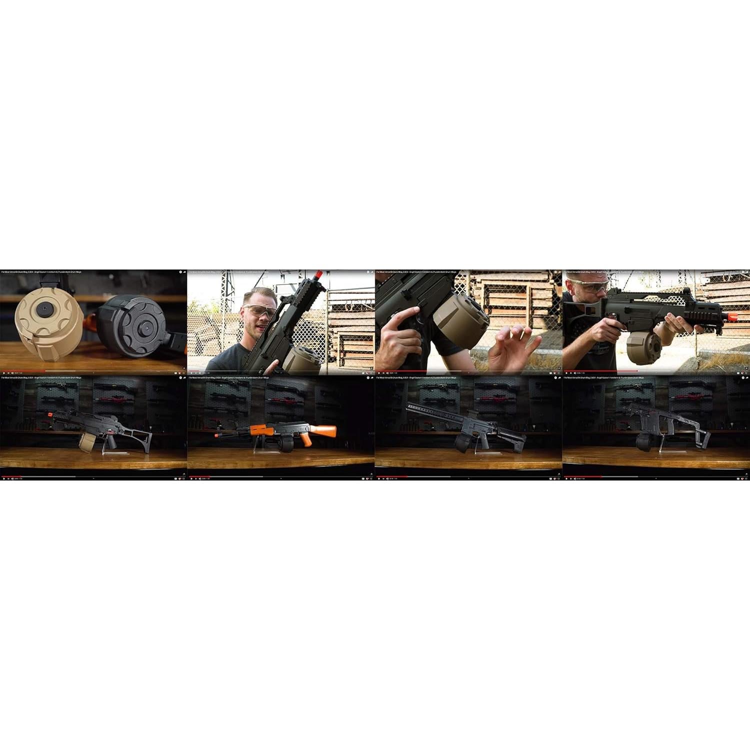 Cargador Drum Airsoft Evike 2000 Rondas Firestorm Negro