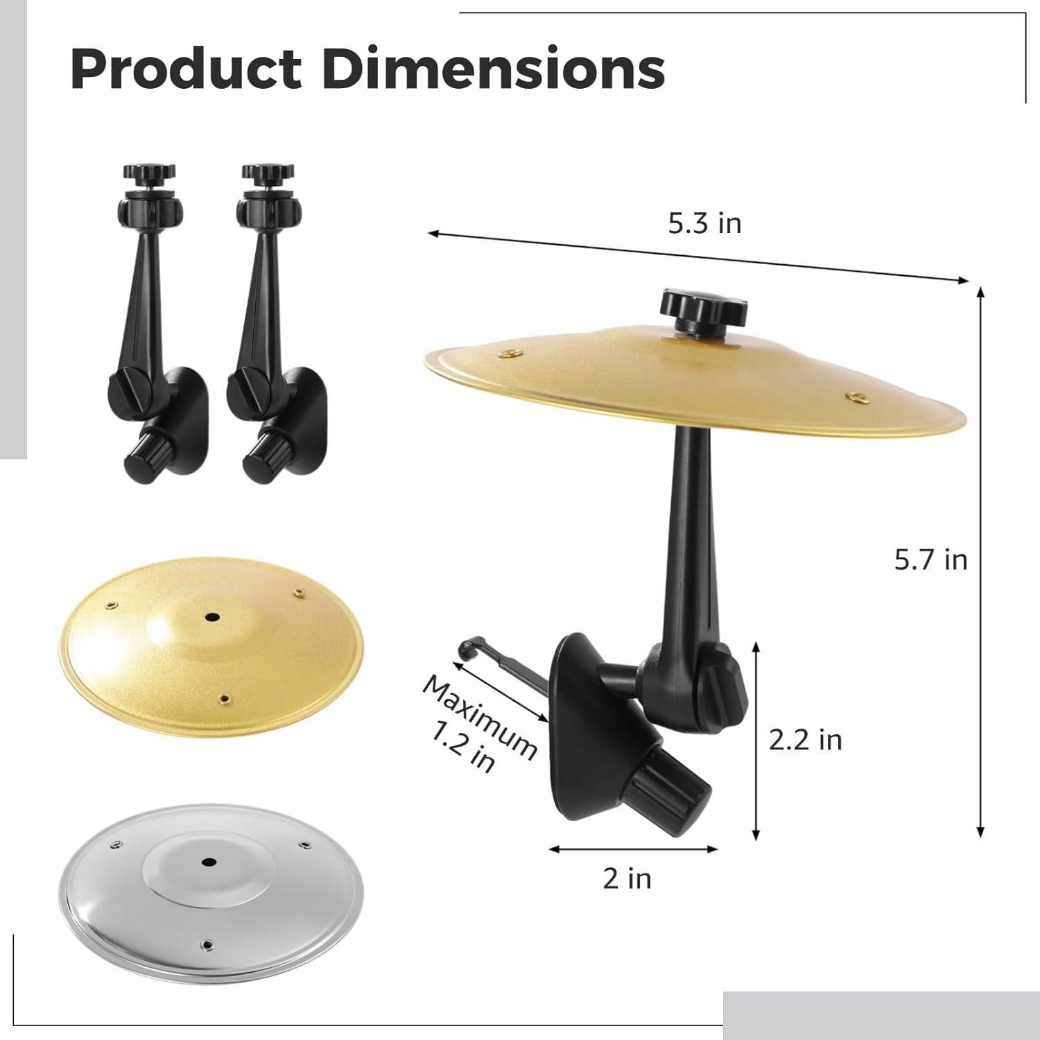 Platillos de Choque para Auto Homaisson - 2 Pcs Metal Dorado y Plateado