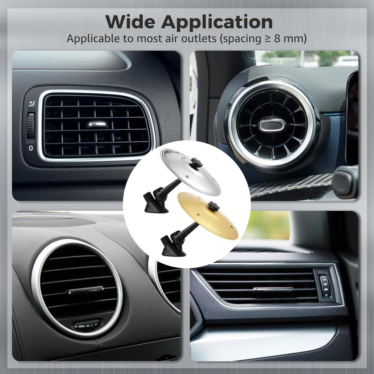 Platillos de Choque para Auto Homaisson - 2 Pcs Metal Dorado y Plateado