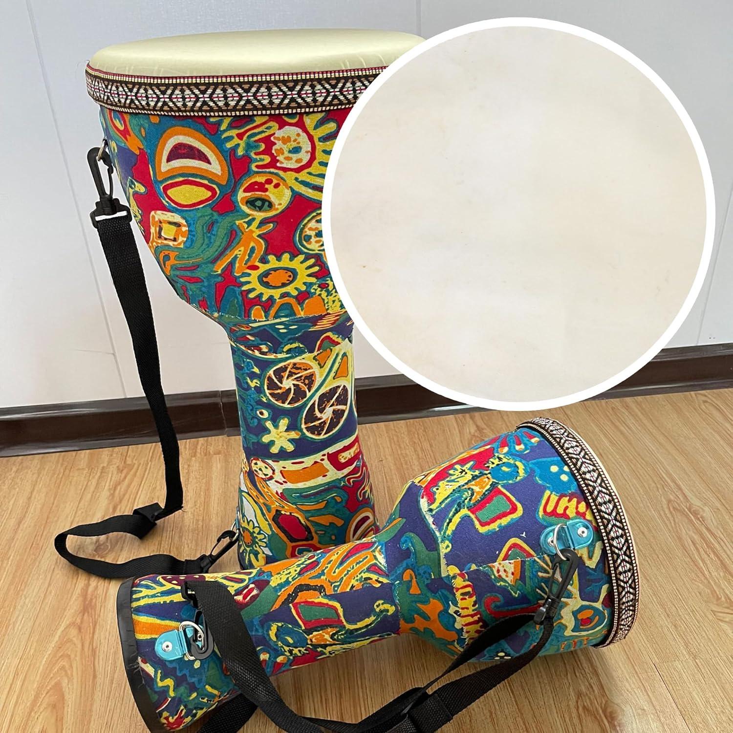 Cabeza de Tambor de Piel de Cabra Beige Yibuy 25.4 cm