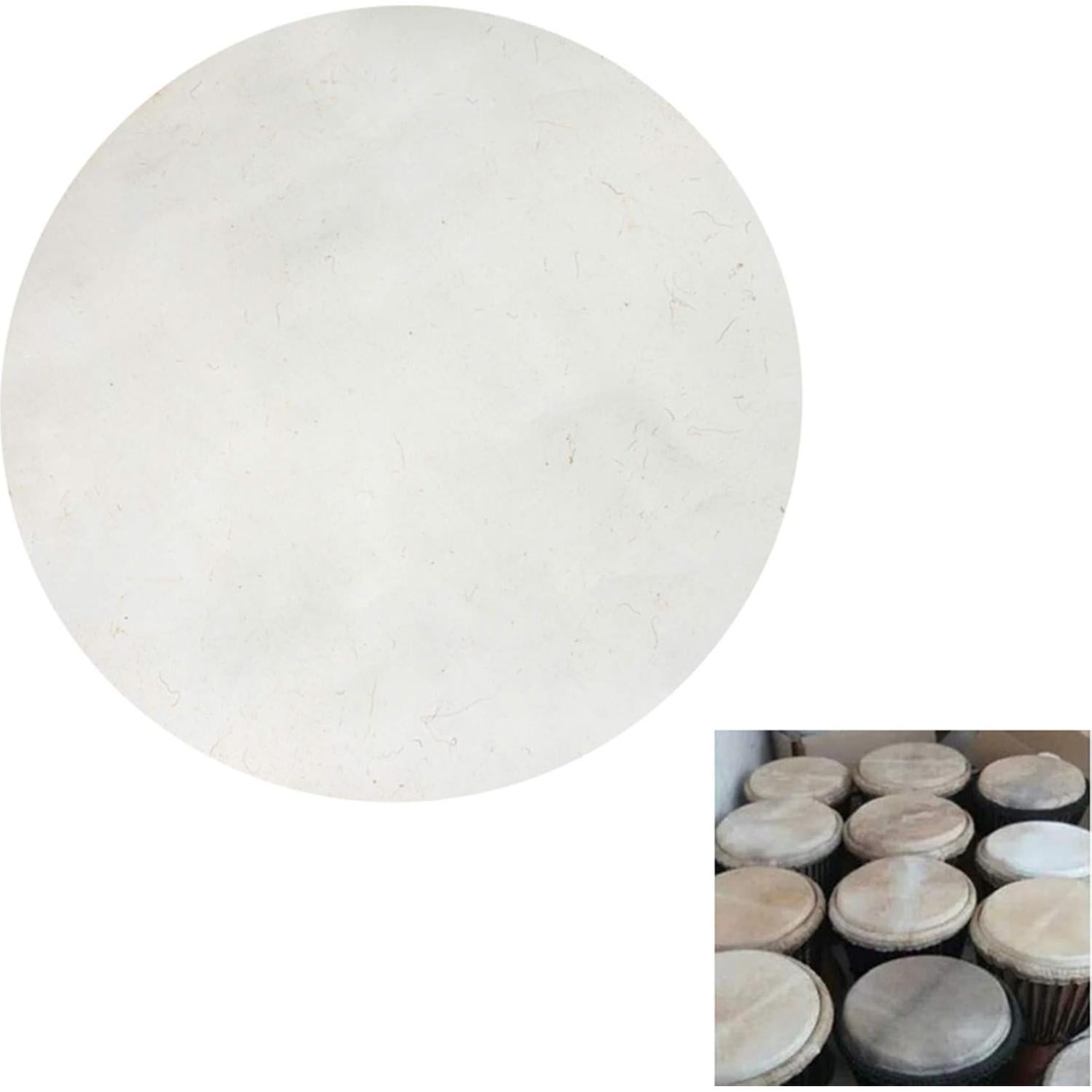 Cabeza de Tambor de Piel de Cabra Beige Yibuy 25.4 cm