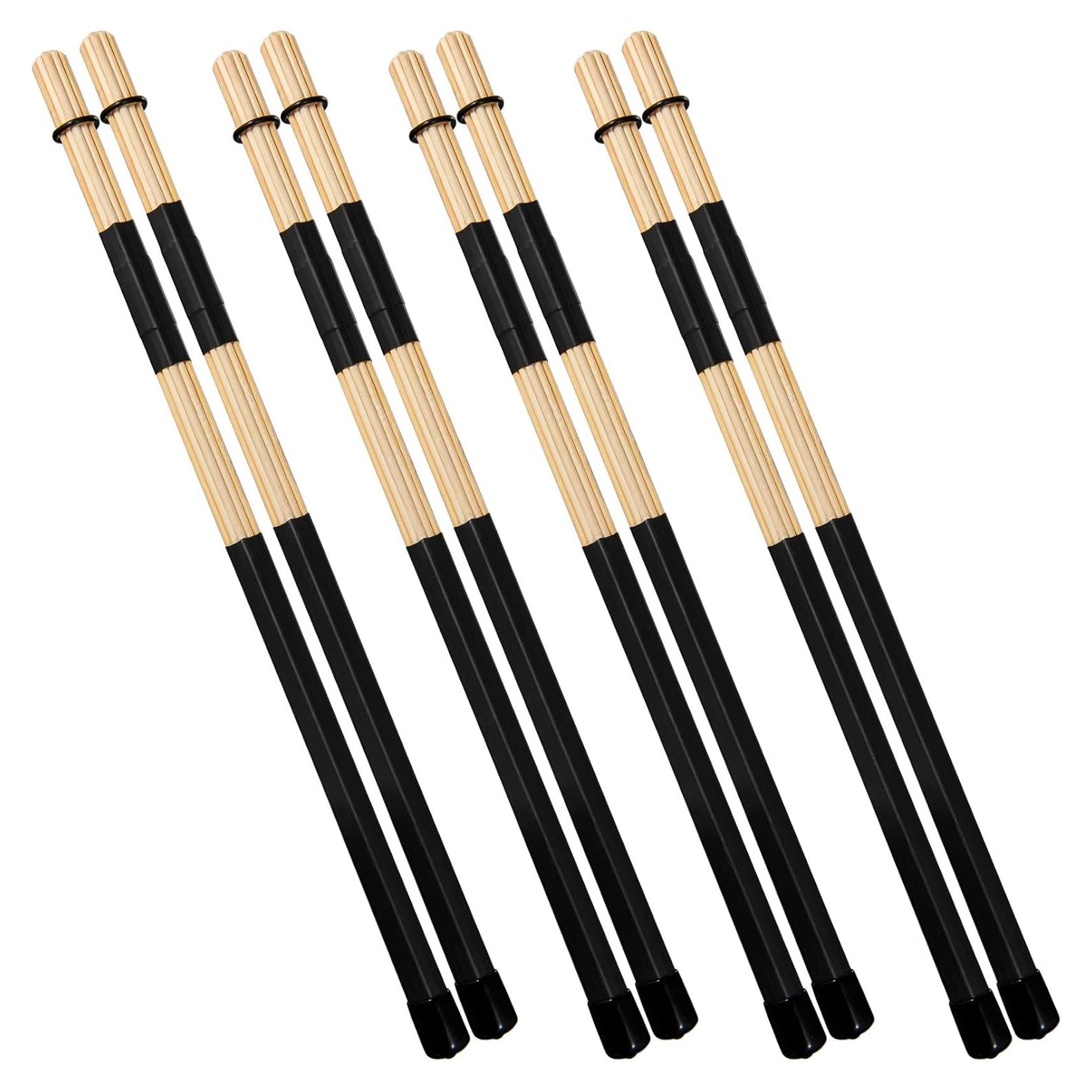 Palillos de Batería de Bambú LALAOK 4Pares Jazz Folk