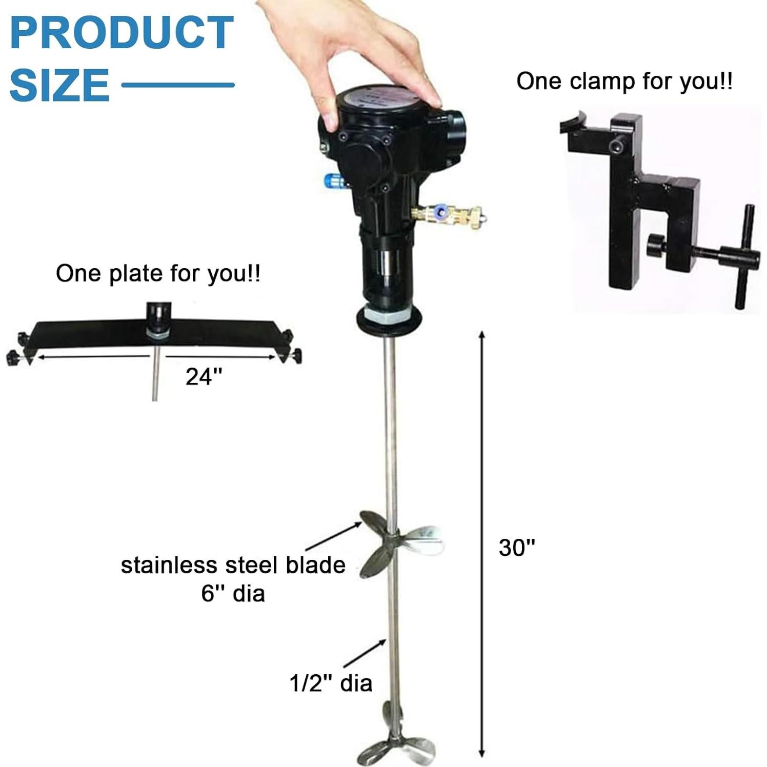 Mezclador Neumático de Pintura 50 Galones MXBAOHENG 200L