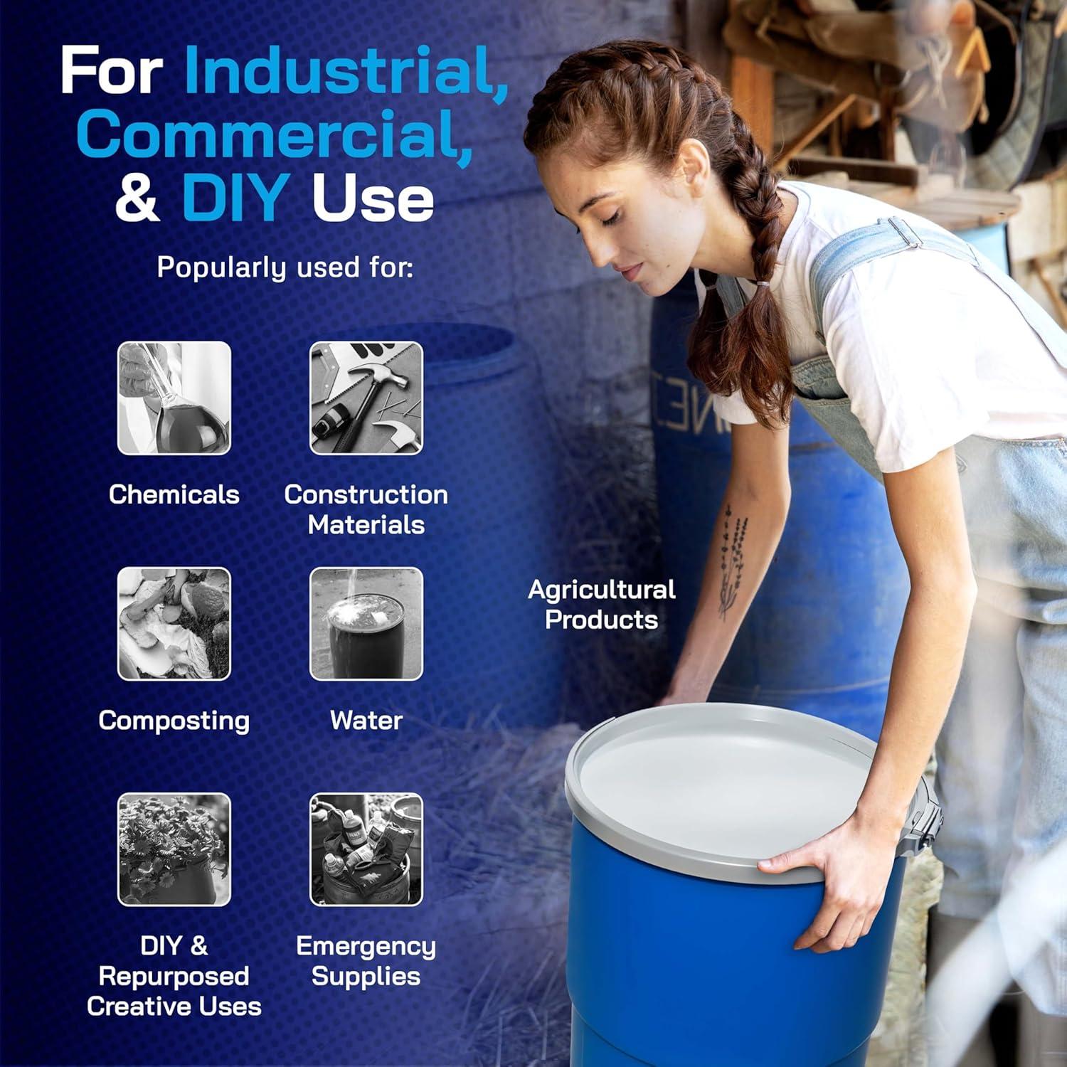 Tambor de Plástico HDPE 15 Galones Contenedores Aire Marítimo