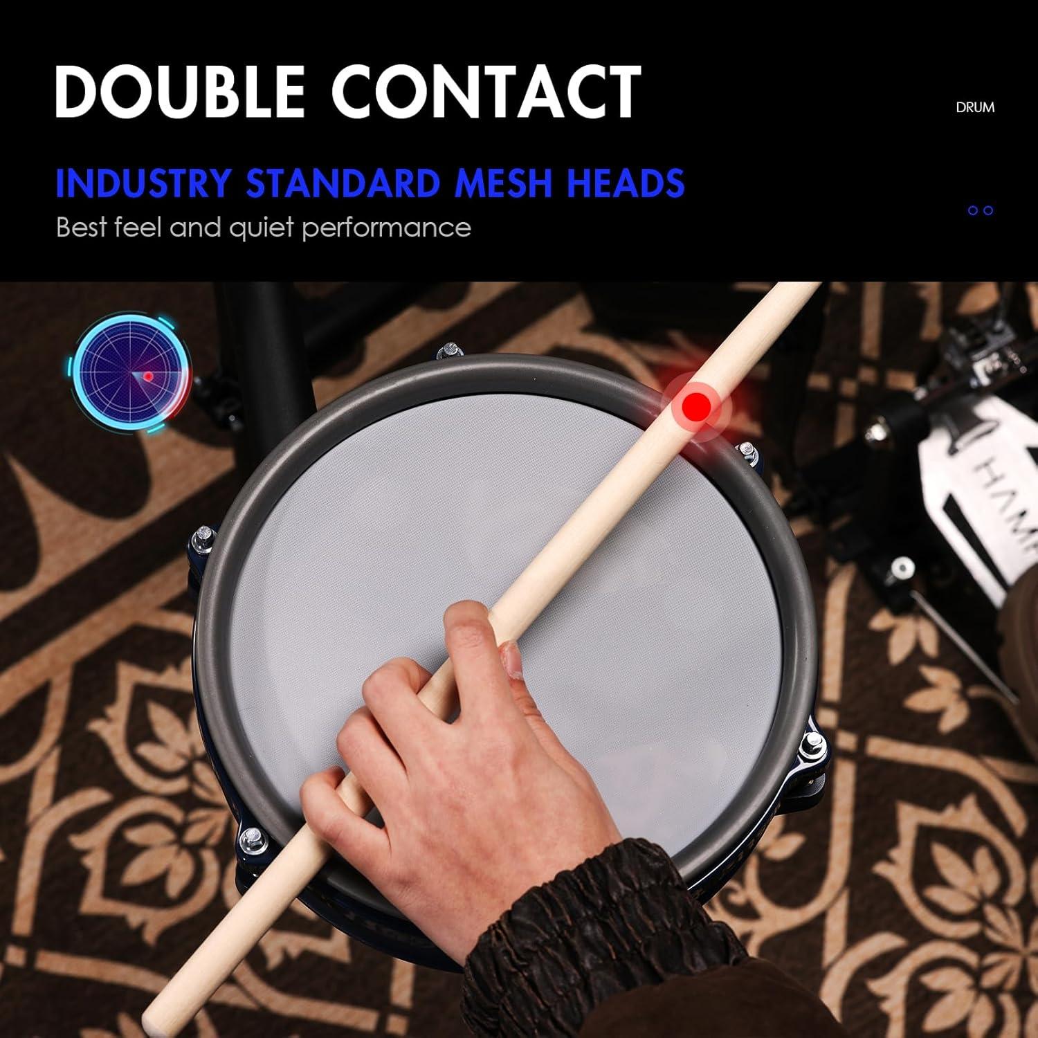 Batería Eléctrica HAMPBACK ACE-301 con Pads de Malla Silenciosos