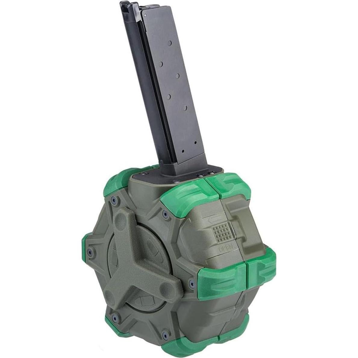 Cargador Airsoft GoldenBall WE-Tech 1911 Gas Blowback 400 Balas Verde OD