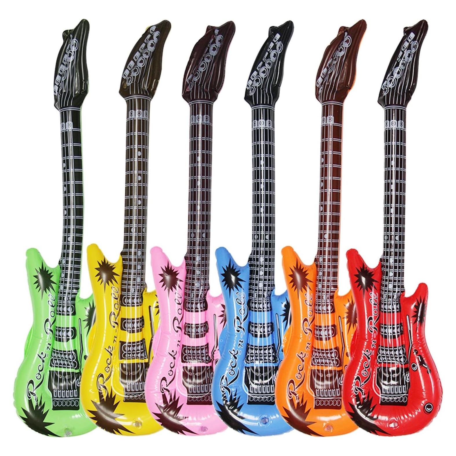 Guitarras Inflables Dr. Dudu - Paquete de 6 Colores Variados