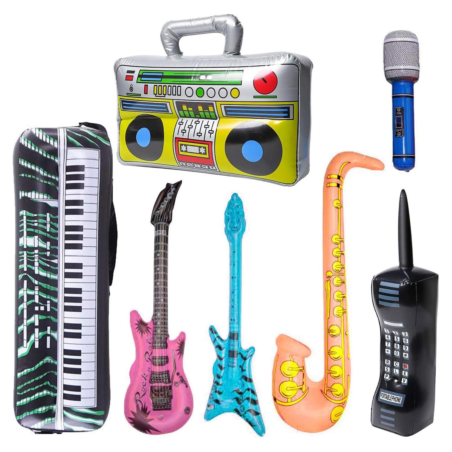 Juego de Juguetes Inflables Rockero WedFeir - 7 Piezas