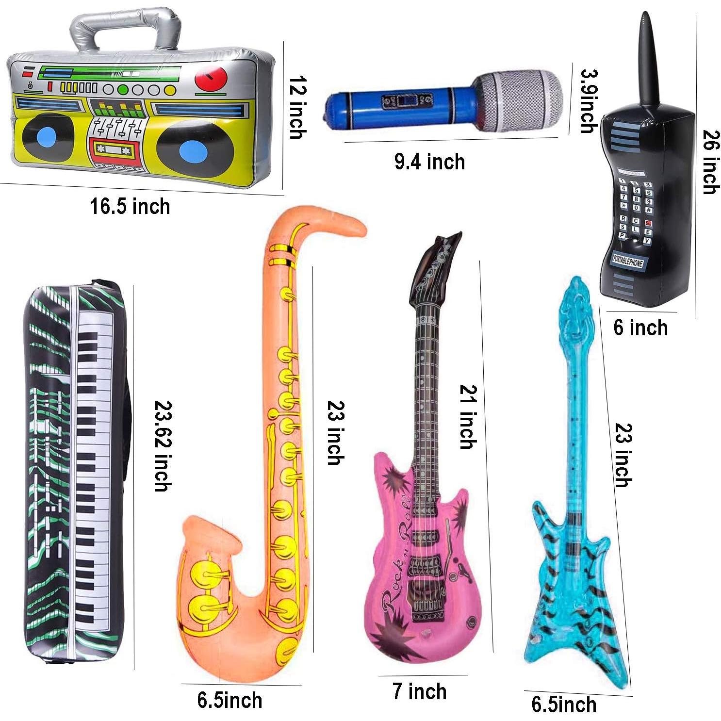 Juego de Juguetes Inflables Rockero WedFeir - 7 Piezas