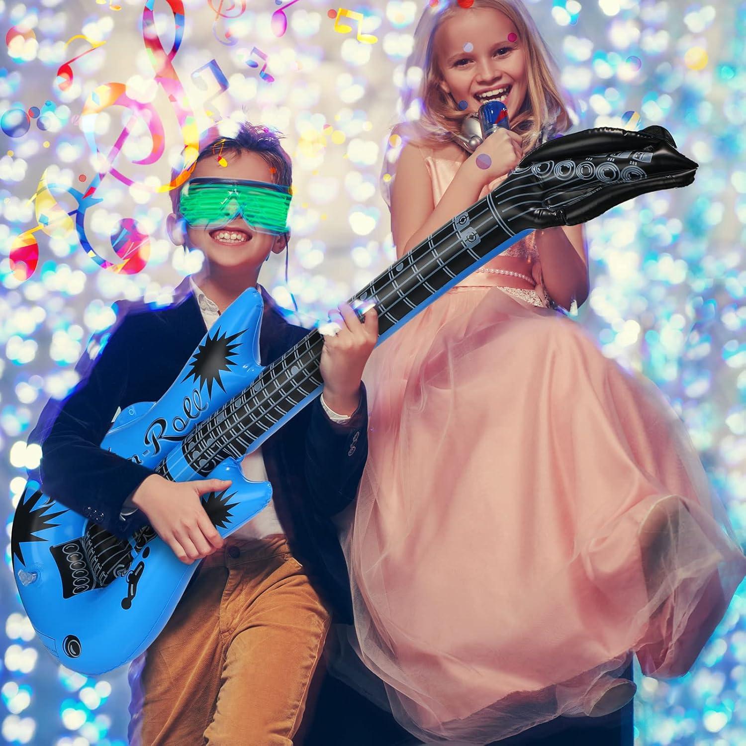 Guitarras Inflables Tatuo 12 Piezas 91.44 cm Colores Asortidos