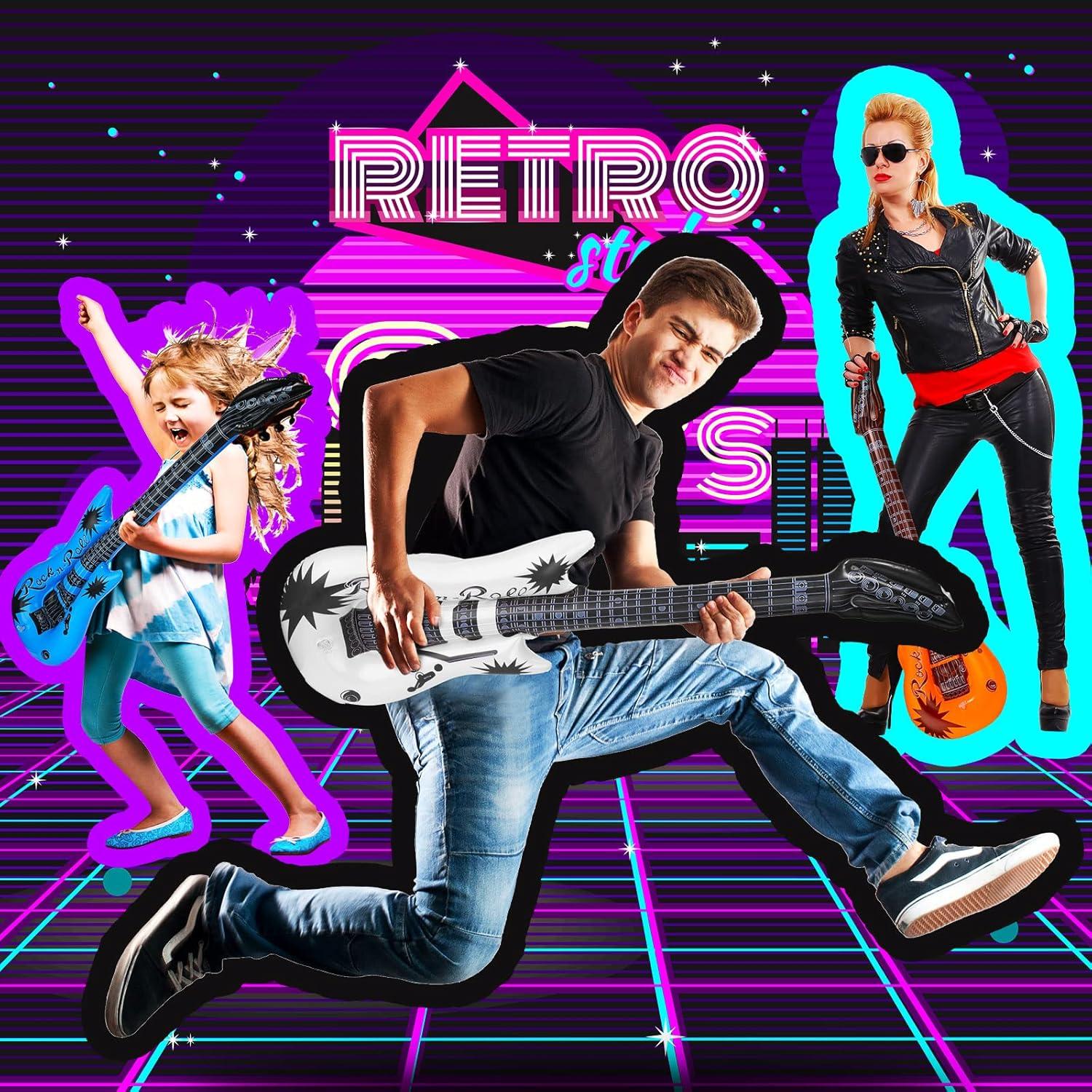 Guitarras Inflables Tatuo 12 Piezas 91.44 cm Colores Asortidos