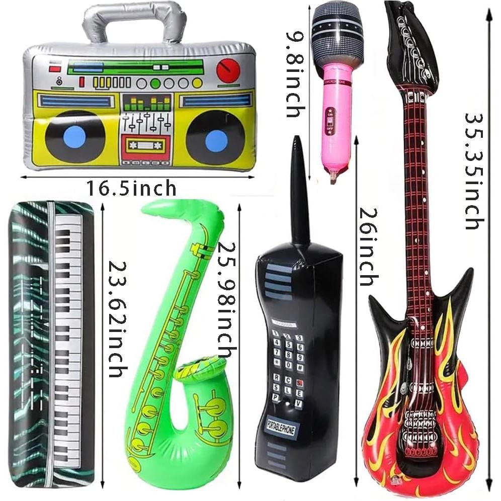 Conjunto Inflable de Instrumentos Musicales - 6 Piezas PVC