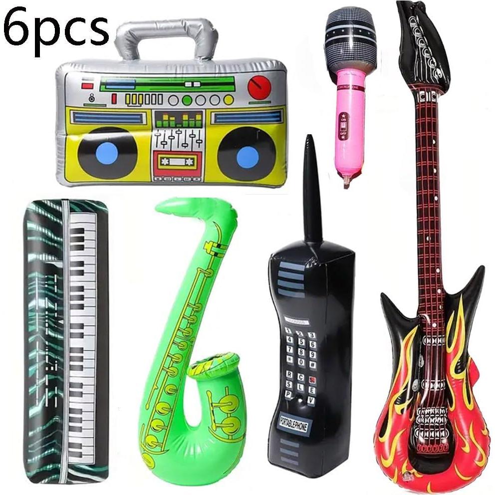 Conjunto Inflable de Instrumentos Musicales - 6 Piezas PVC