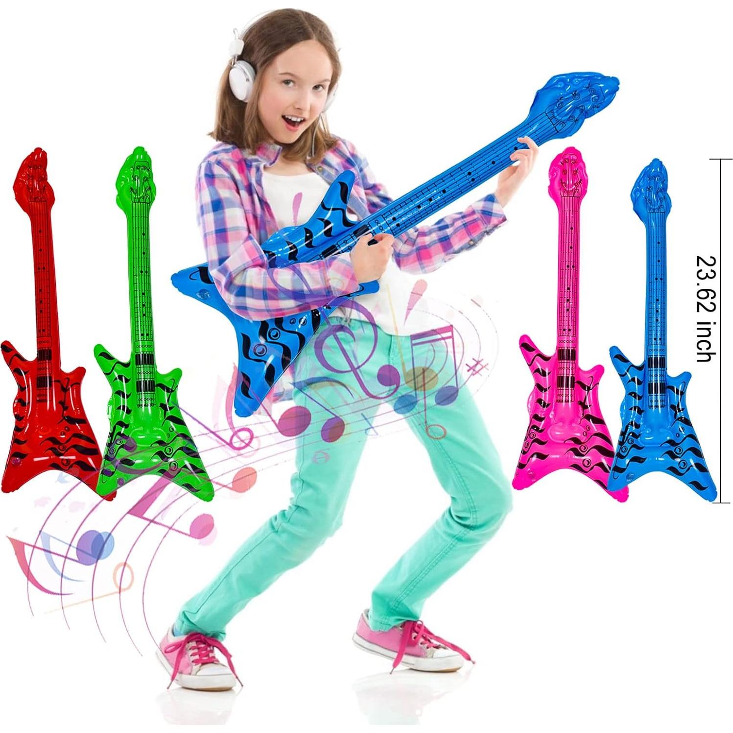 Max Fun 30 PCS Juguetes Inflables Rock Star Fiesta 80s 90s