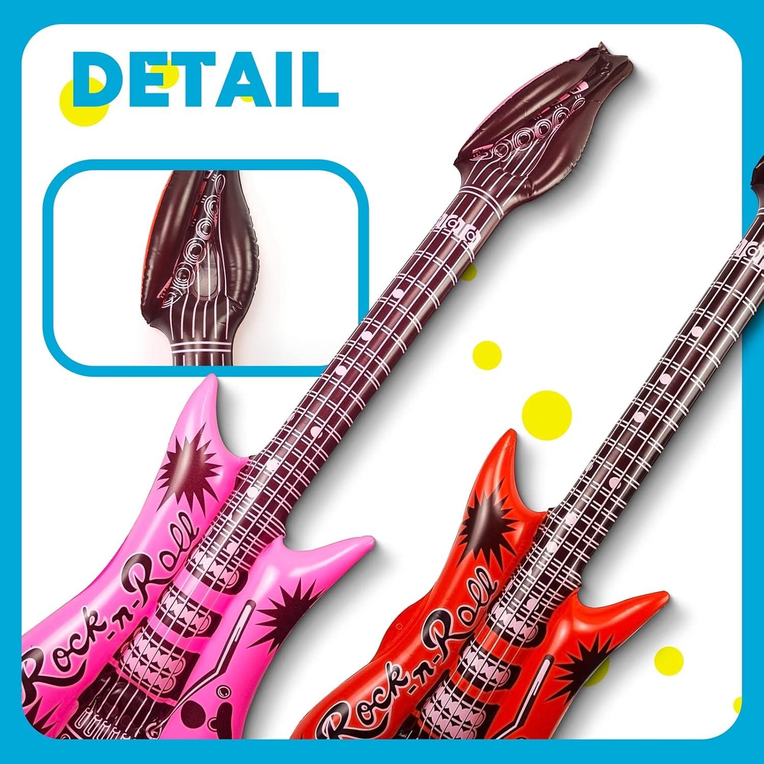 Set de Juguetes Inflables para Fiesta - Guitarras, Micrófonos y Boombox