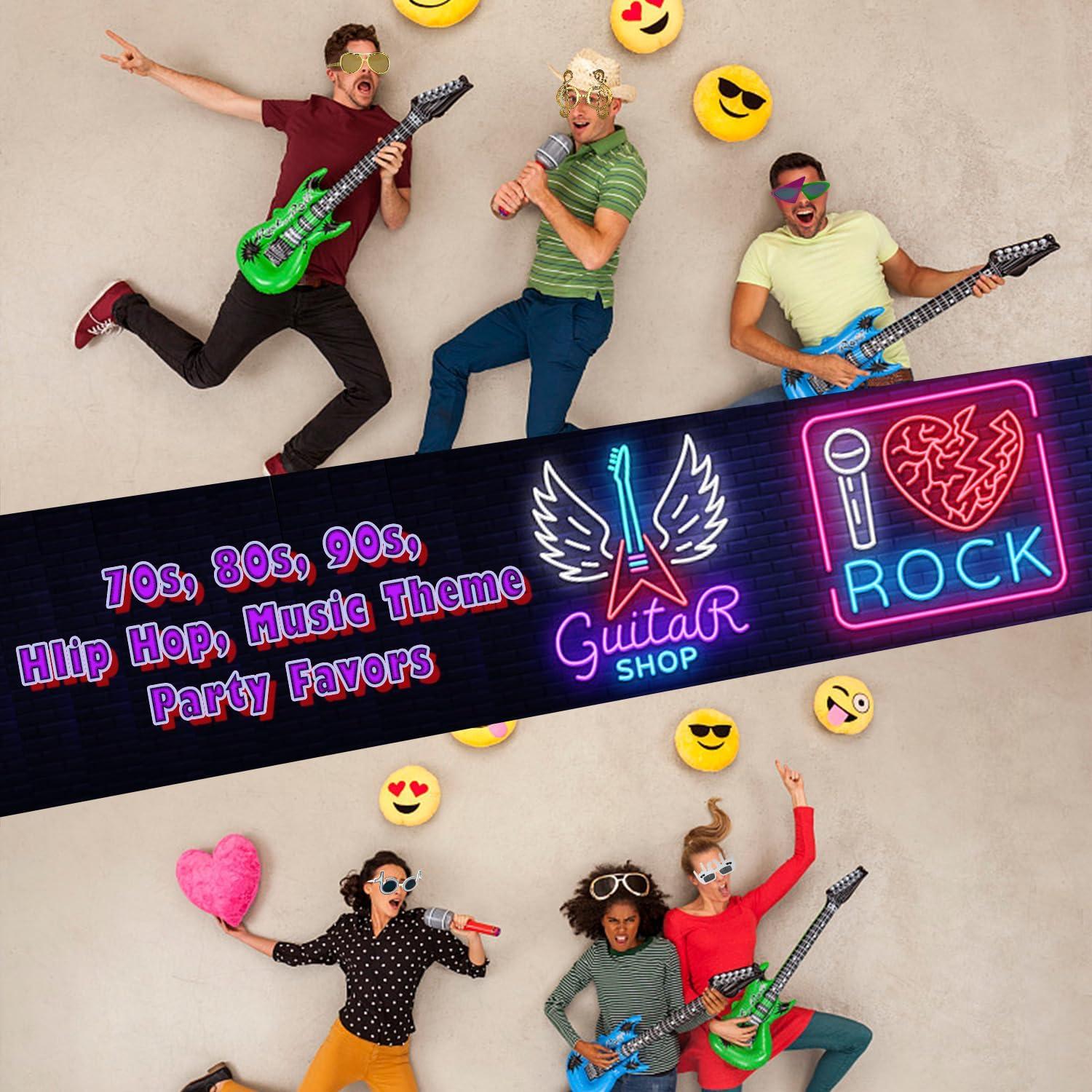 Conjunto de Fiesta Rock Star - Gafas, Guitarras y Micrófonos Inflables