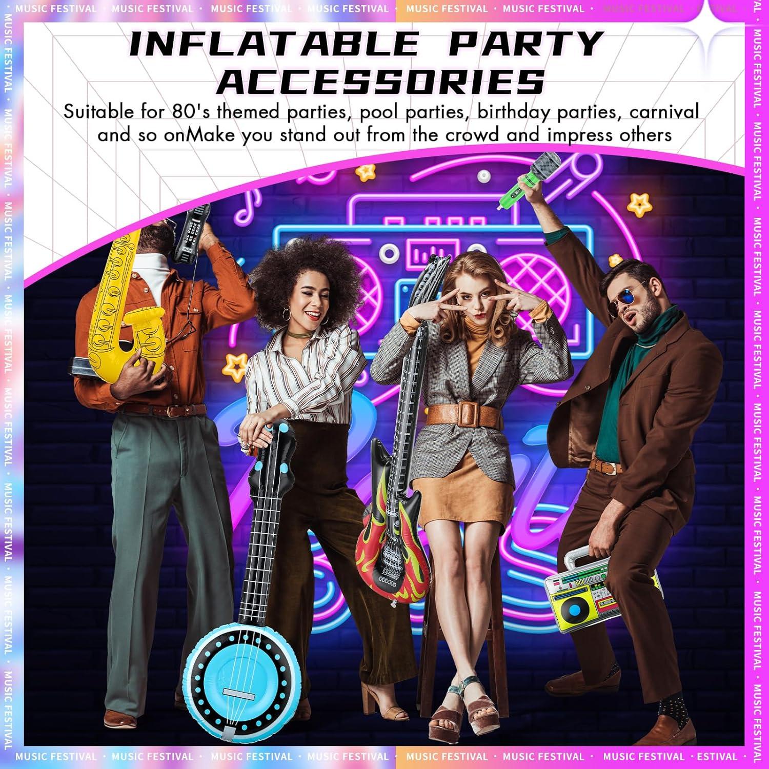 Juego de 12 Instrumentos Inflables para Fiesta Temática