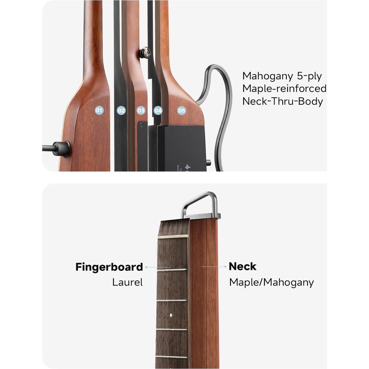 Guitarra Acústica Eléctrica Donner HUSH I PRO 6 Cuerdas