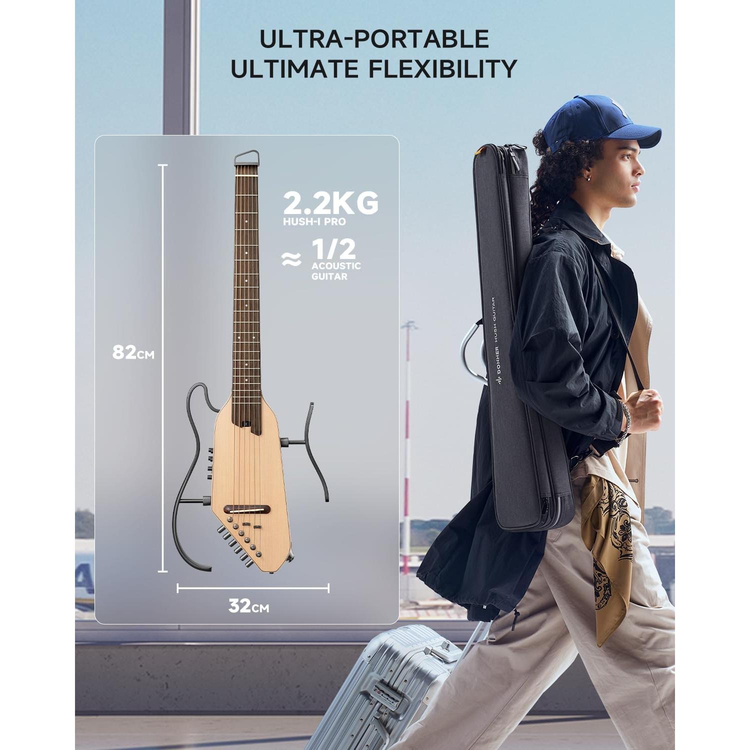 Guitarra Acústica Eléctrica Donner HUSH I PRO 6 Cuerdas