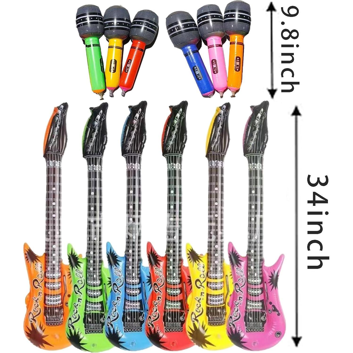 Juego de Juguetes Inflables Rockero 18 Piezas Jiangjia