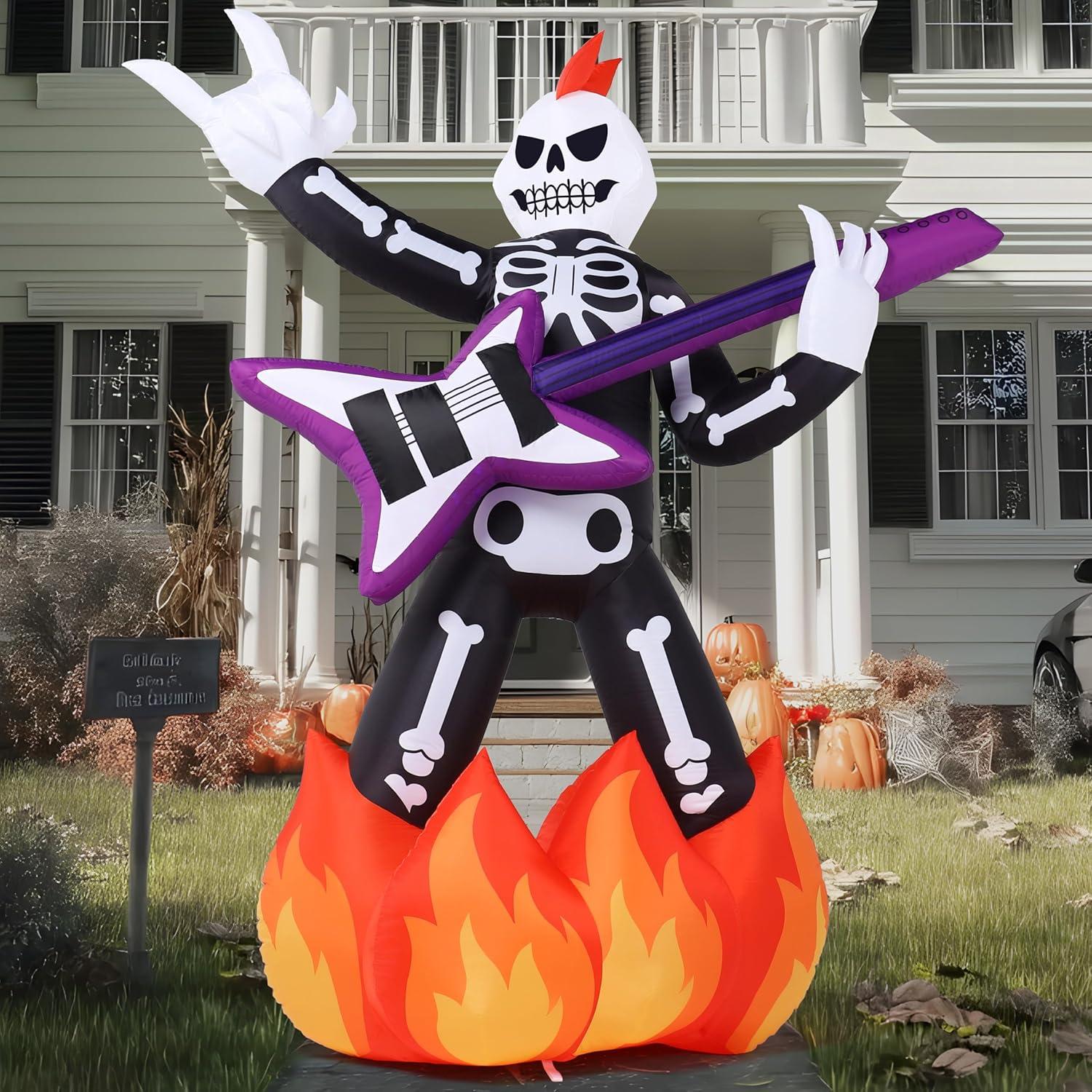 Esqueleto Inflable de Halloween JOYIN 1.83m con Música y LED