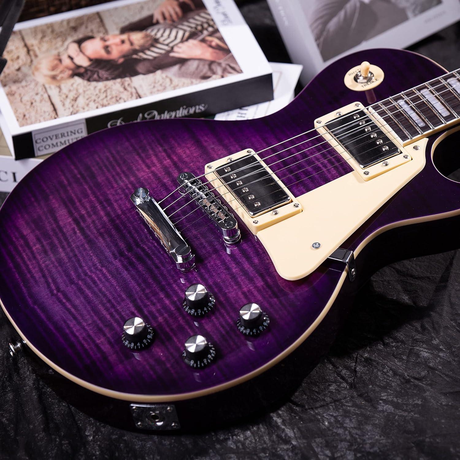 Guitarra Eléctrica Grote LPYS-006 Cuerpo Sólido 3.39 kg Púrpura