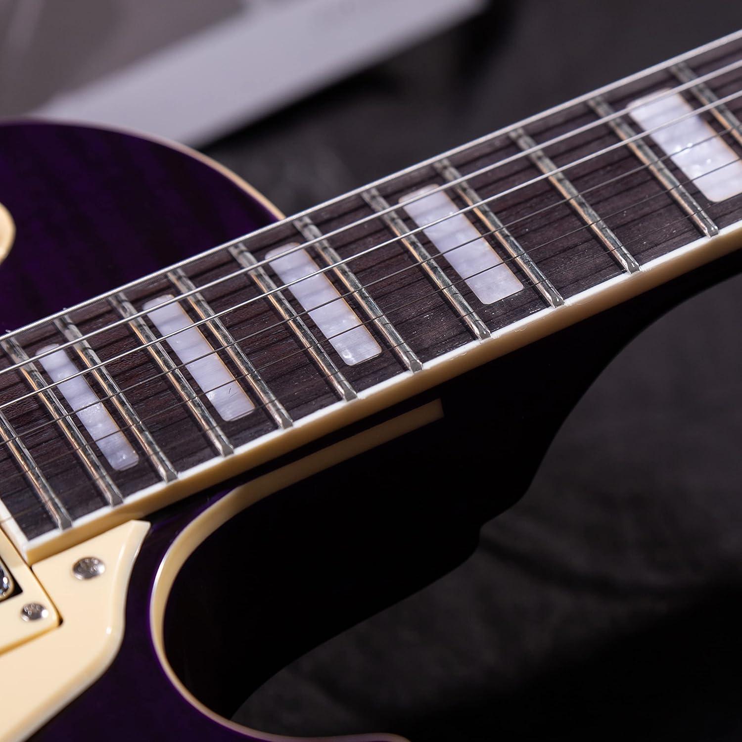 Guitarra Eléctrica Grote LPYS-006 Cuerpo Sólido 3.39 kg Púrpura