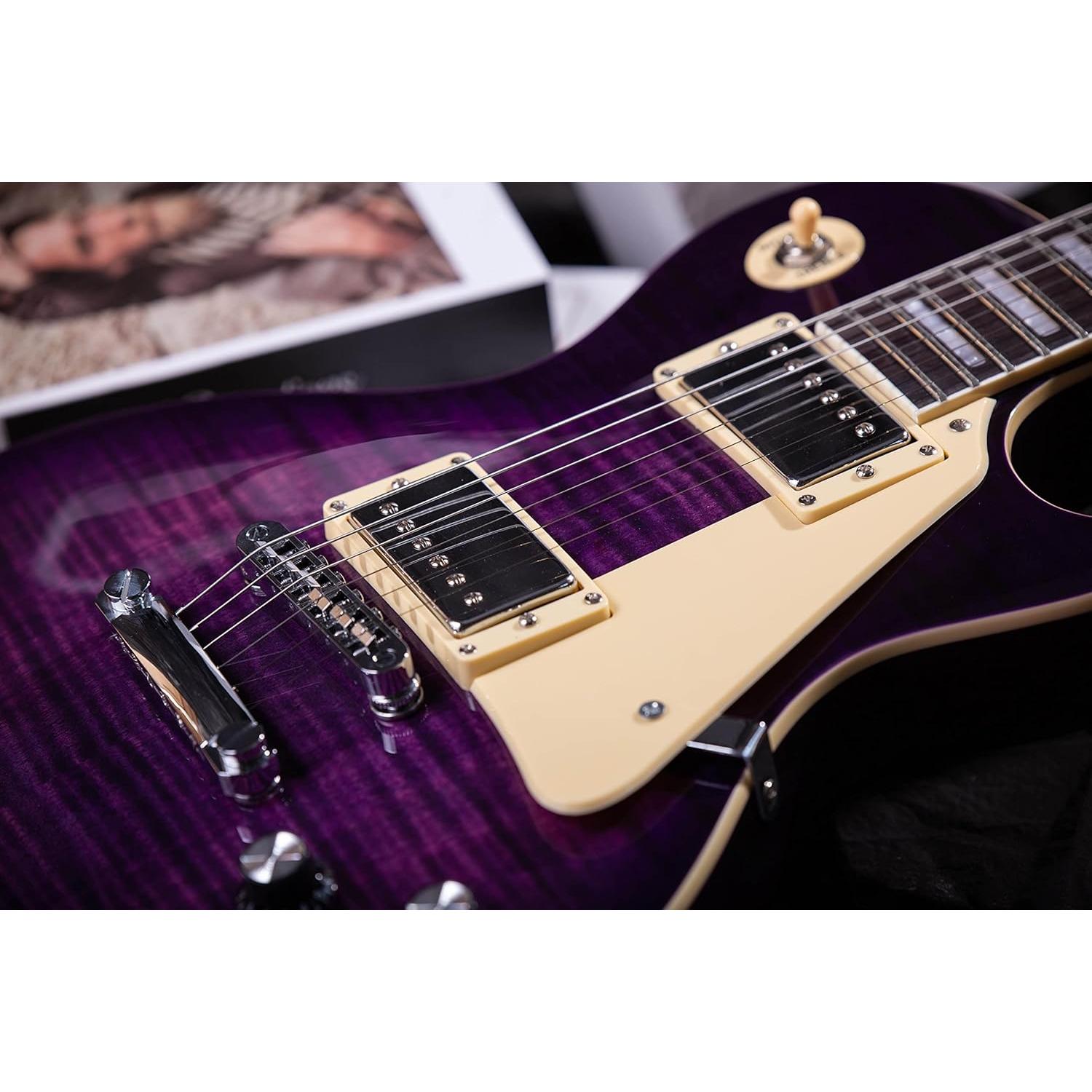 Guitarra Eléctrica Grote LPYS-006 Cuerpo Sólido 3.39 kg Púrpura