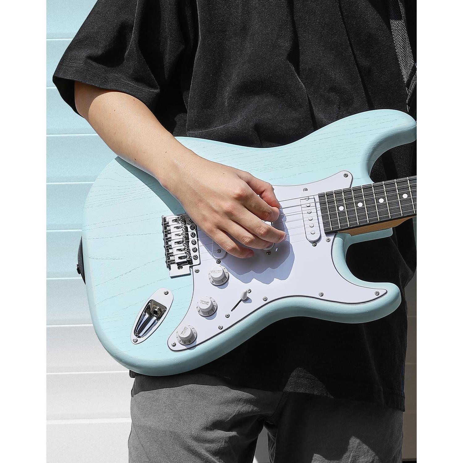 Guitarra Eléctrica Donner DST-80 Verde Surf 39" Kit Completo