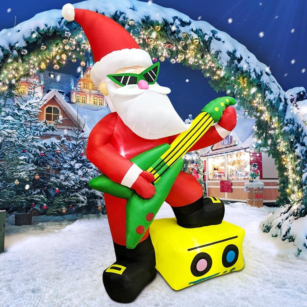Decoración Inflable Navidad KOOY Santa Guitarrista 1.06kg