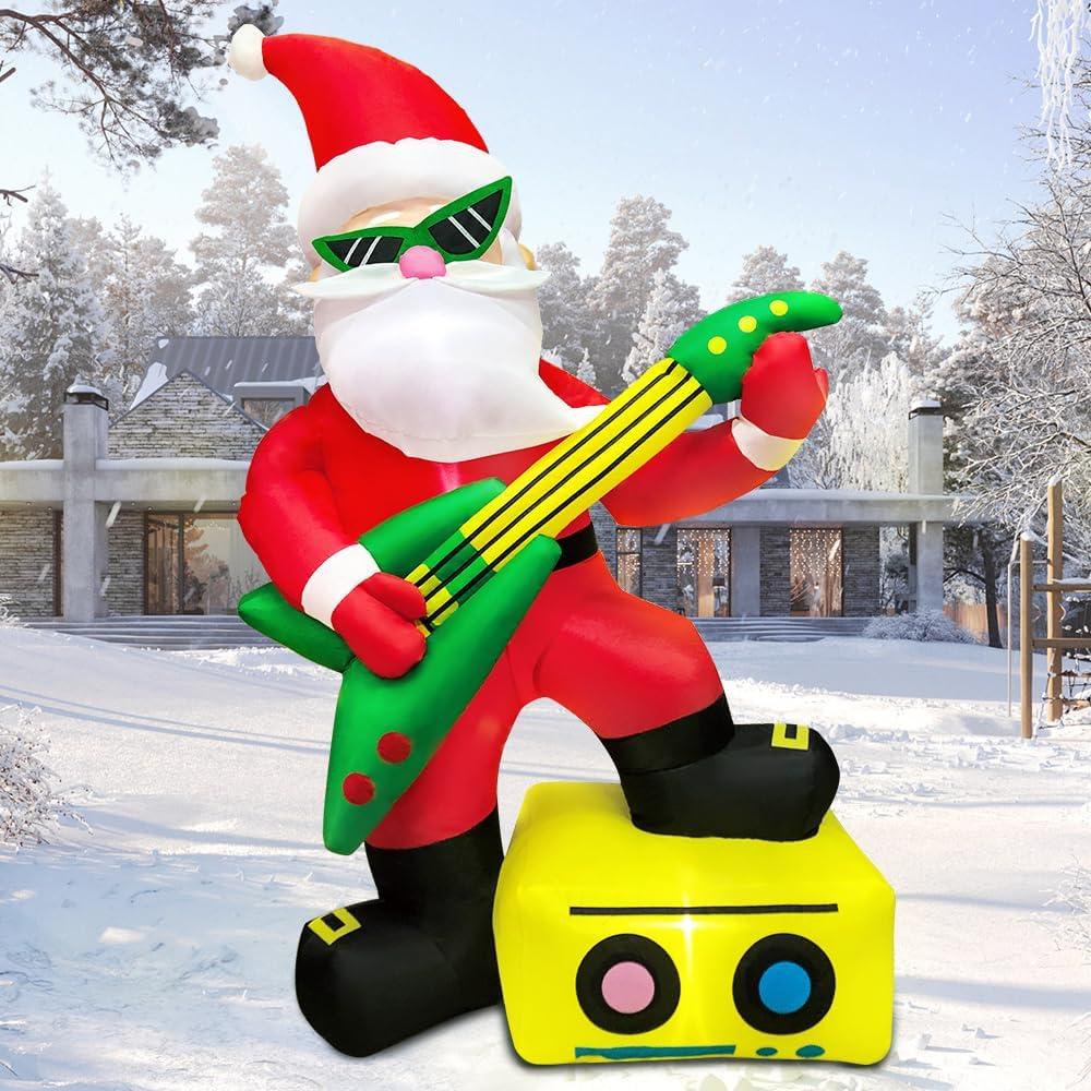 Decoración Inflable Navidad KOOY Santa Guitarrista 1.06kg