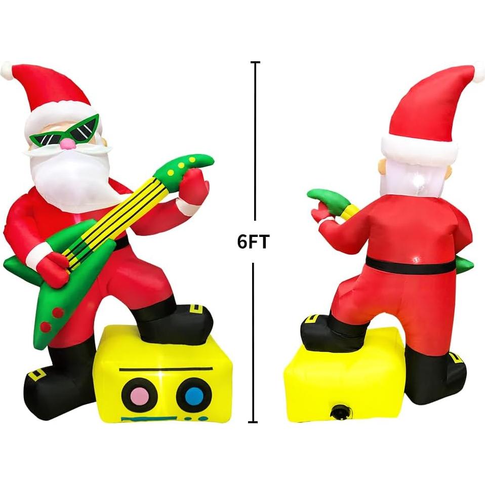 Decoración Inflable Navidad KOOY Santa Guitarrista 1.06kg